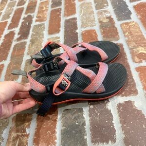 Kids' Pink and Black Chaco Sandals